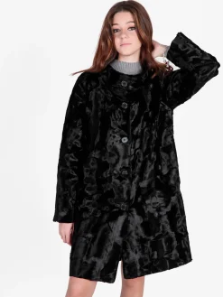 Daystar Cappotto lungo da donna in pelliccia sintetica