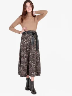 Daystar Gonna midi animalier da donna