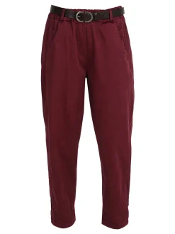 Daystar Pantaloni donna a palloncino con cintura - bordeaux