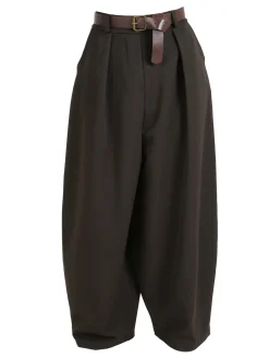 Daystar Pantaloni donna casual a palloncino con cintura - moro