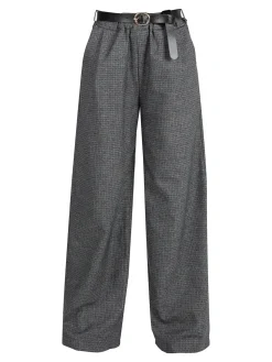 Daystar Pantaloni donna quadrettati a gamba larga