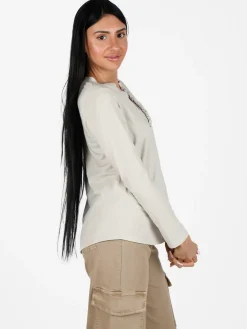 Daystar T-shirt donna a maniche lughe con scollo V