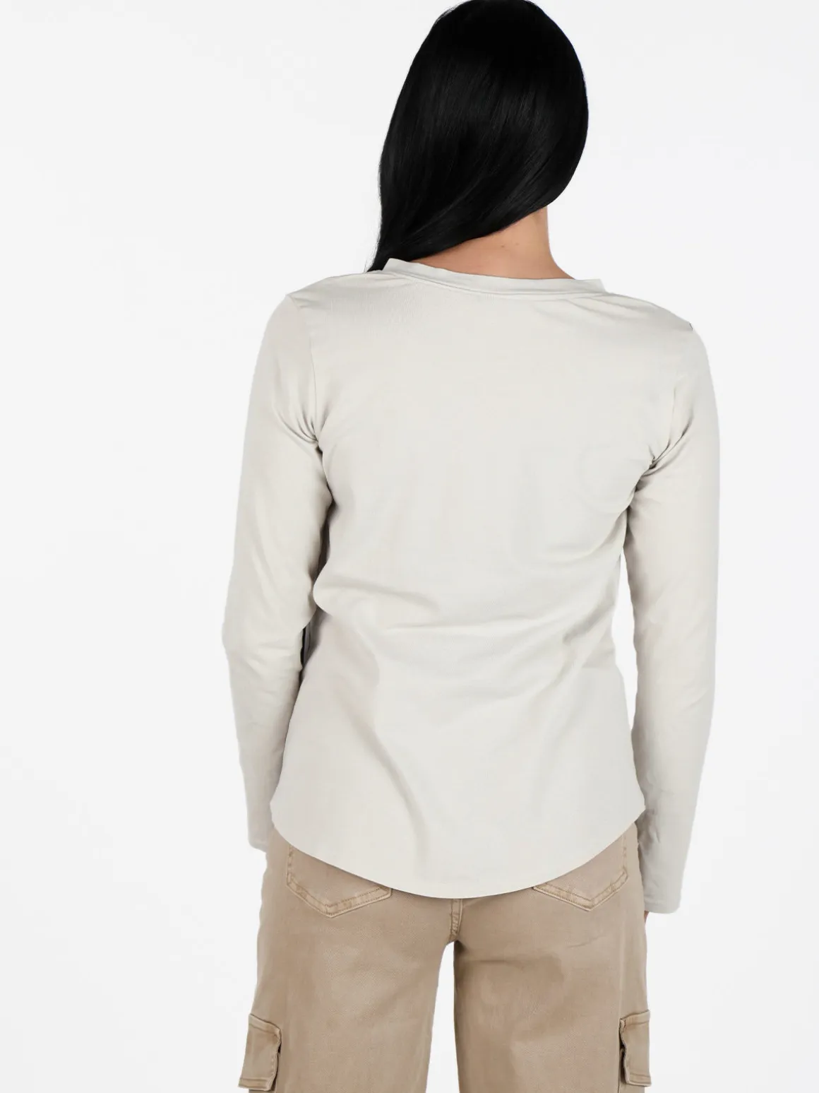 Daystar T-shirt donna a maniche lughe con scollo V