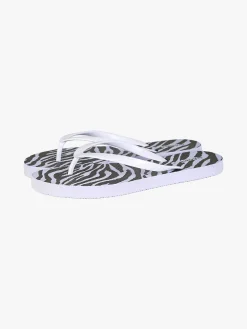 De Fonseca Infradito donna animalier in gomma - bianco