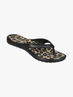 De Fonseca Infradito donna da mare in gomma animalier - nero