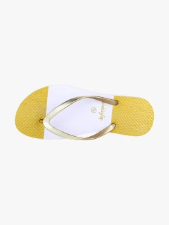 De Fonseca Infradito donna in gomma a blocchi di colore - oro