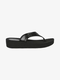 De Fonseca Infradito in gomma da donna con strass e zeppa