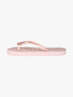 De Fonseca Infradito mare da bambina in gomma con glitter - rosa