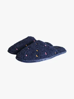De Fonseca Pantofole donna cuori in tessuto - blu scuro