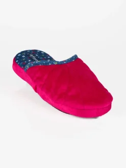 De Fonseca Pantofole donna effetto velluto con fiori