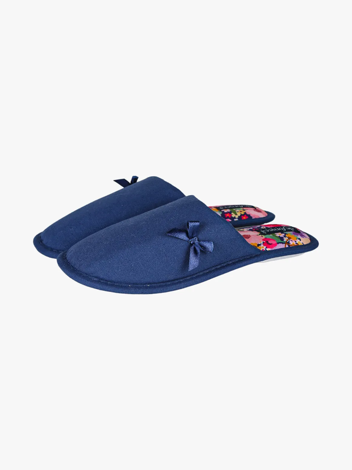 De Fonseca Pantofole donna in tessuto con plantare fiorato - blu scuro