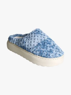 De Fonseca Pantofole donna peluche con platform - azzurro