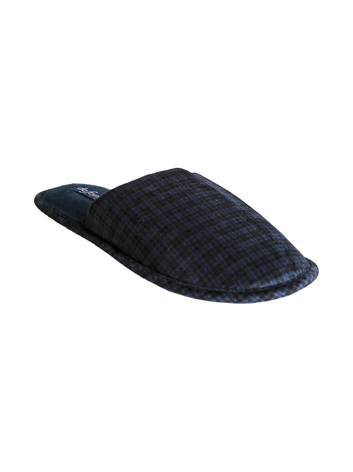 De Fonseca Pantofole uomo a quadretti - blu scuro