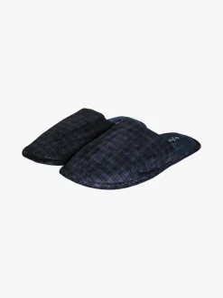 De Fonseca Pantofole uomo a quadretti - blu scuro