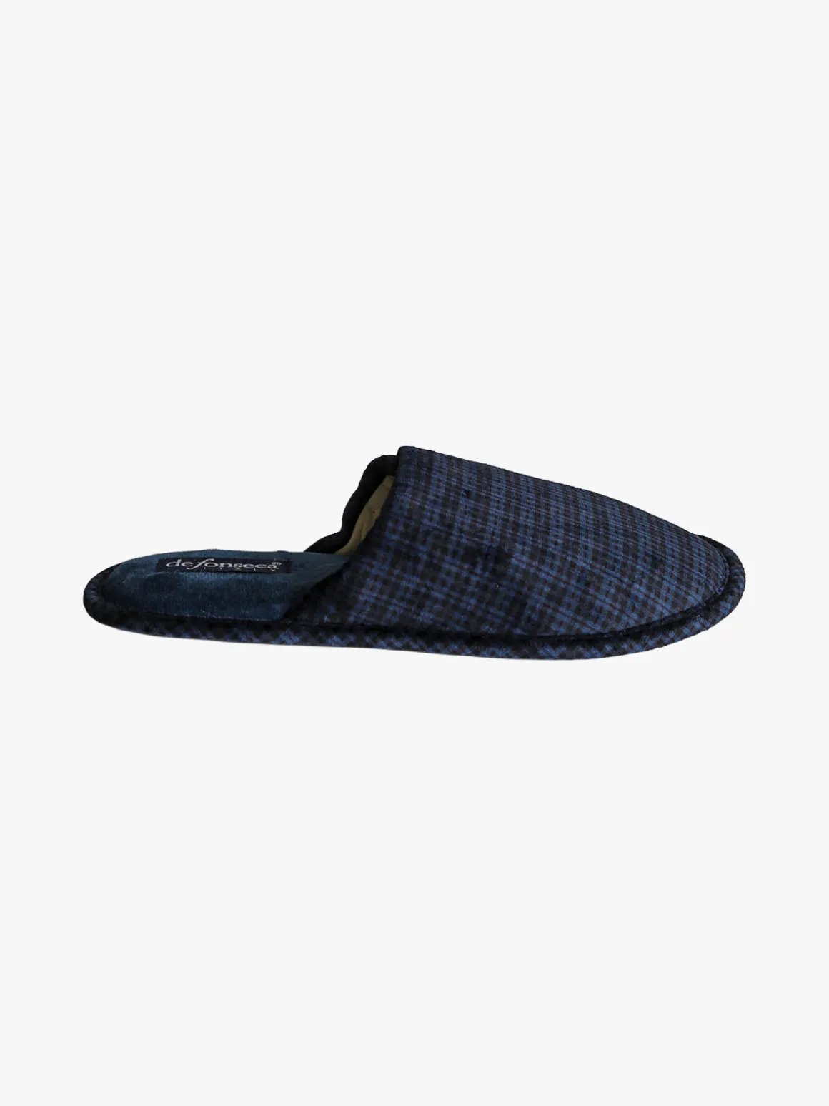 De Fonseca Pantofole uomo a quadretti - blu scuro