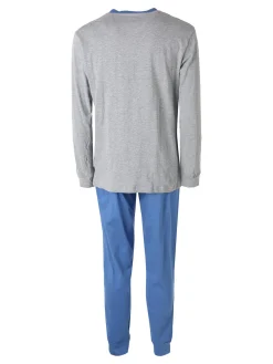 De Fonseca Pigiama lungo da uomo in cotone - blu