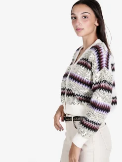 De Royale Cardigan donna crop con paillettes