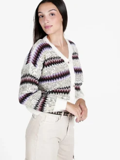De Royale Cardigan donna crop con paillettes