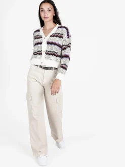 De Royale Cardigan donna crop con paillettes