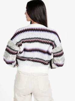 De Royale Cardigan donna crop con paillettes