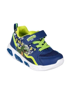 Dinosaur Sneakers da bambino con luci e cinturino a strappo