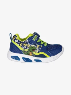 Dinosaur Sneakers da bambino con luci e cinturino a strappo