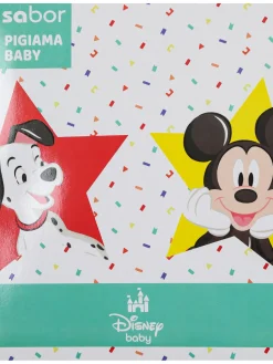 Disney Baby Pigiama da neonato in cotone con stampe Topolino - blu