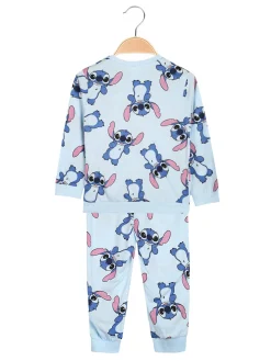 Disney Baby Stitch pigiama da neonato in cotone con stampe - azzurro