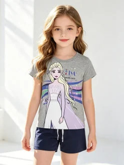 Disney Frozen Completo bambina manica corta con stampe