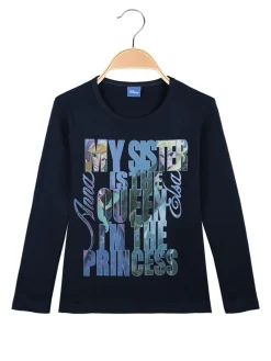 Disney Frozen Maglietta bimba Anna E Elsa in caldo cotone