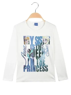 Disney Frozen Maglietta bimba Anna E Elsa in caldo cotone