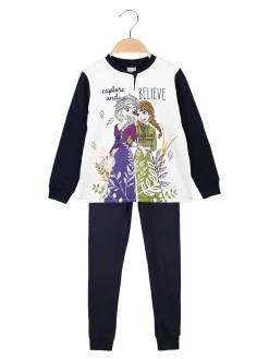 Disney Frozen Pigiama da bambina in cotone felpato