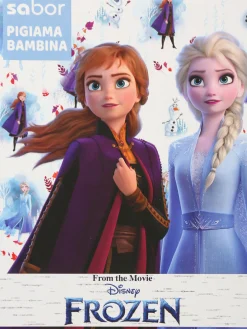 Disney Frozen Pigiama lungo da bambina Elsa e Anna in cotone interlock - rosa