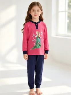Disney Frozen Pigiama lungo in cotone Elsa e Anna