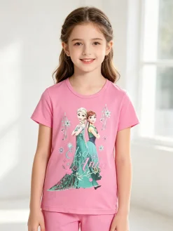 Disney Frozen T-shirt bambina Anna e Elsa