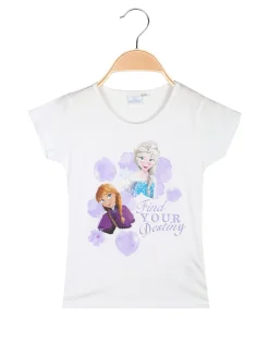 Disney Frozen T-shirt da bambina Anna E Elsa in cotone