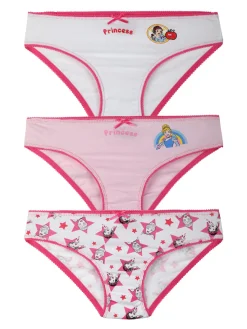 Disney Princess Set di 3 slip da bambina con stampe