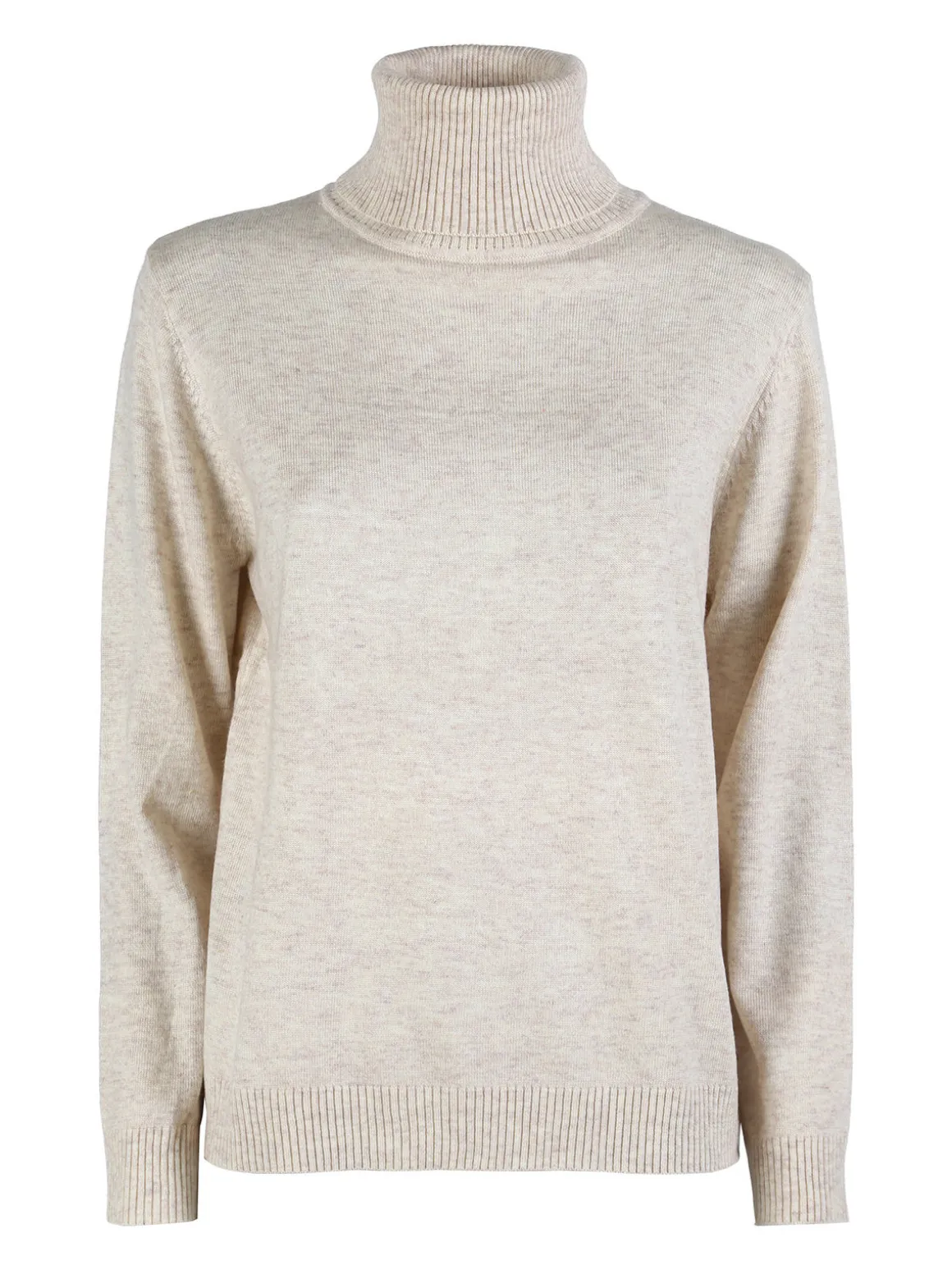 Dolce & Trendy Pullover donna dolcevita in maglia - beige