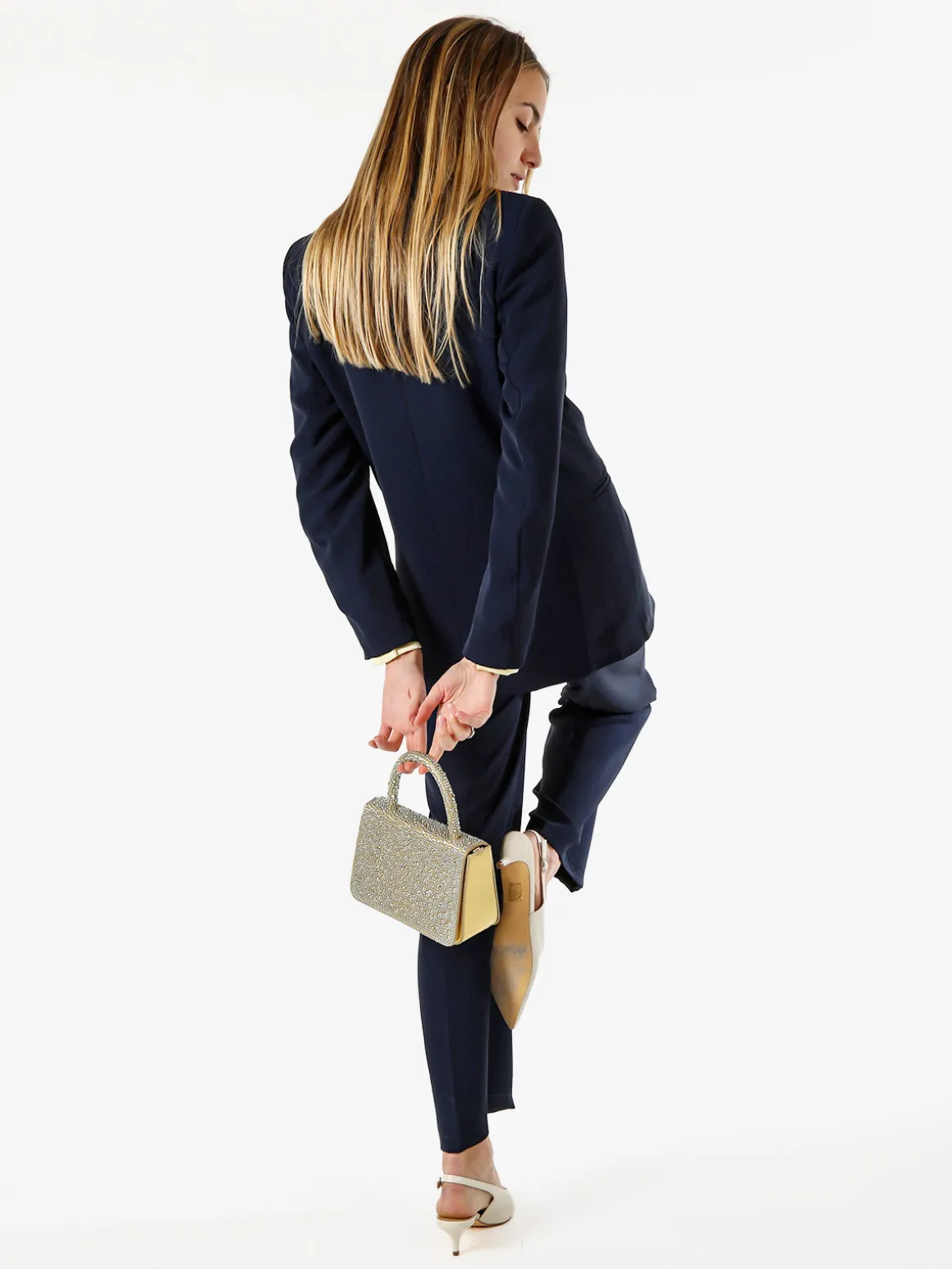 Doremi Completo elegante da donna con giacca e pantaloni - blu scuro