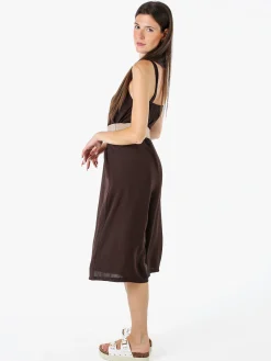 Doremi Tuta jumpsuite da donna a spalla stretta con scollo a V - moro