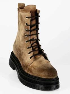 Eclipse Anfibi in pelle scamosciata donna con plateau