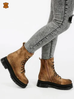Eclipse Anfibi in pelle scamosciata donna con plateau