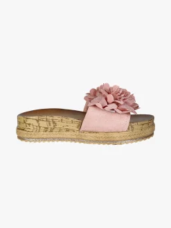 Econfort Ciabatte donna con fiore e platform - rosa