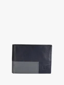 Egon Furstenberg Portafoglio in pelle con porta assegni blu/grigio