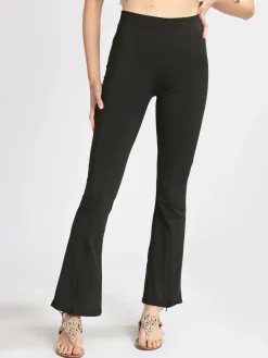 Eletta Pantaloni donna a zampa con zip finale