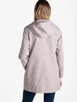 Ellen Rose Giacca a vento da donna con cappuccio e zip