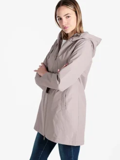 Ellen Rose Giacca a vento da donna con cappuccio e zip