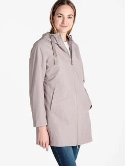 Ellen Rose Giacca a vento da donna con cappuccio e zip