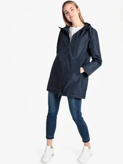 Ellen Rose Giacca a vento da donna con cappuccio e zip