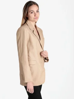 Ellen Rose Giacca donna in ecopelle con bottoni